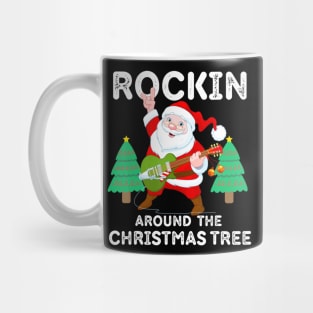 Rockin Around The Christmas Tree Santa Rocker Star Mug
